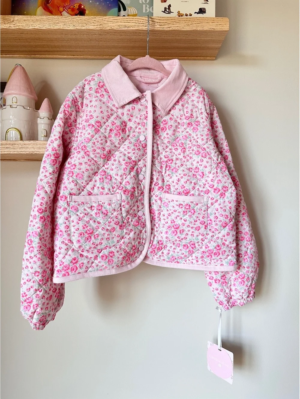Girls' Charlotte Roseheart Quilted Barn Jacket - LoveShackFancy x Target - Sz S